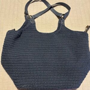 The Sak Navy Knit Tote Bag
